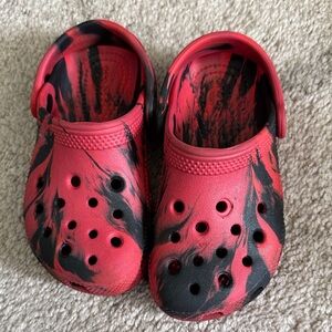 CROCS Kids Red and Black Sandals